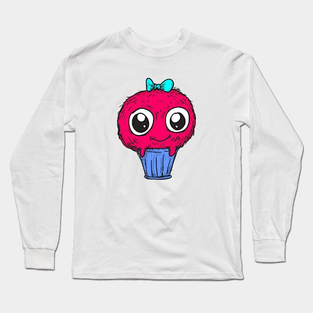 Cute Monster Long Sleeve T-Shirt by SinisterThreads